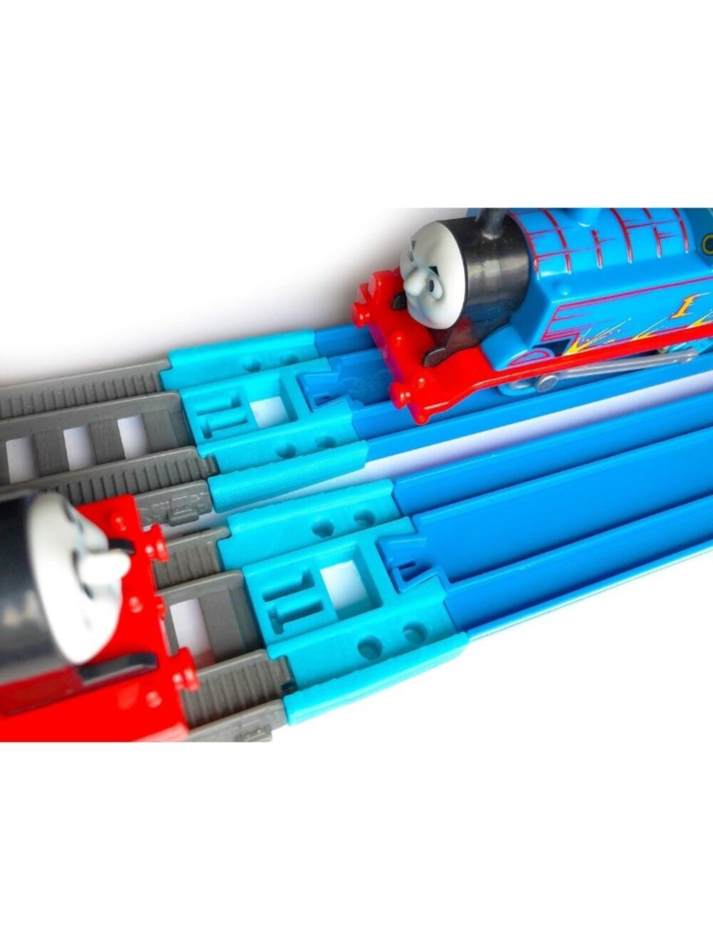 Light Blue Track Adapters for 2014 Thomas & Friends Trackmaster & Plarail - 2pc